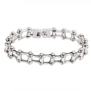 Polished Stainless Steel  Bike Chain Link Bracelet